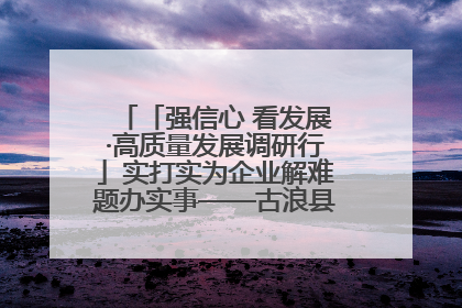 「强信心 看发展·高质量发展调研行」实打实为企业解难题办实事——古浪县优化营商环境助力企业高质量发展见闻