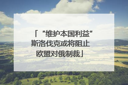 “维护本国利益” 斯洛伐克或将阻止欧盟对俄制裁