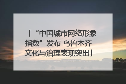 “中国城市网络形象指数”发布 乌鲁木齐文化与治理表现突出