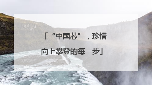 “中国芯”，珍惜向上攀登的每一步