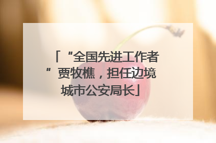 “全国先进工作者”贾牧樵，担任边境城市公安局长