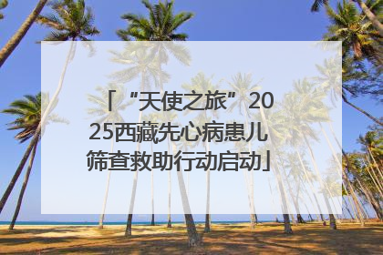 “天使之旅”2025西藏先心病患儿筛查救助行动启动