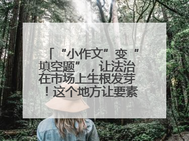 “小作文”变“填空题”，让法治在市场上生根发芽！这个地方让要素式文书入民心