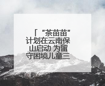 “茶苗苗”计划在云南保山启动 为留守困境儿童三餐“加肉”