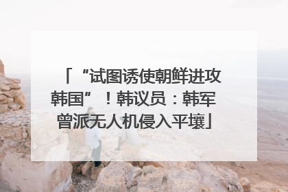 “试图诱使朝鲜进攻韩国”！韩议员：韩军曾派无人机侵入平壤