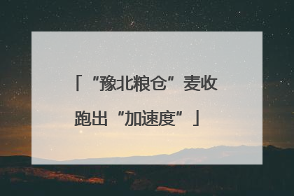 “豫北粮仓”麦收跑出“加速度”