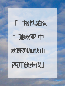 “钢铁驼队”驰欧亚 中欧班列加快山西开放步伐