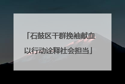 石鼓区干群挽袖献血 以行动诠释社会担当