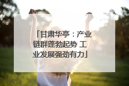甘肃华亭：产业链群蓬勃起势 工业发展强劲有力