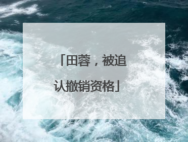 田蓉，被追认撤销资格