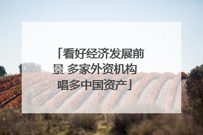 看好经济发展前景 多家外资机构唱多中国资产