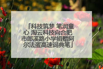 科技筑梦 笔润童心 淘云科技向合肥市郎溪路小学捐赠阿尔法蛋高速词典笔