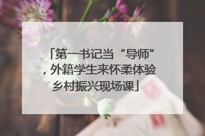 第一书记当“导师”，外籍学生来怀柔体验乡村振兴现场课