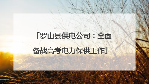 罗山县供电公司：全面备战高考电力保供工作