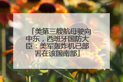 美第三艘航母驶向中东，西班牙国防大臣：美军轰炸机已部署在该国南部