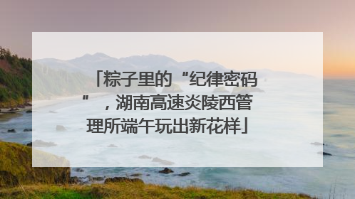 粽子里的“纪律密码”，湖南高速炎陵西管理所端午玩出新花样