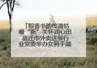 粽香书韵传温情 暖“新”关怀润心田 宿迁市外卖送餐行业党委举办女骑手端午主题活动