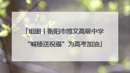 组图丨衡阳市博文高级中学“喊楼送祝福”为高考加油