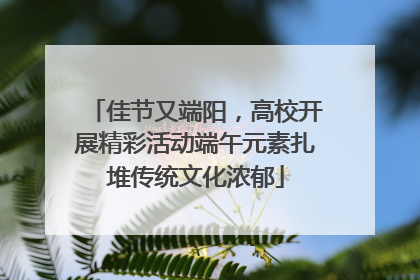 佳节又端阳，高校开展精彩活动端午元素扎堆传统文化浓郁