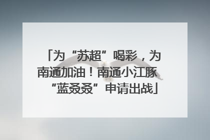 为“苏超”喝彩，为南通加油！南通小江豚“蓝叒叒”申请出战