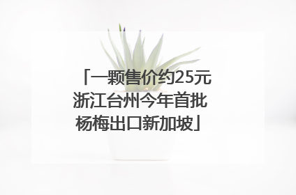 一颗售价约25元 浙江台州今年首批杨梅出口新加坡