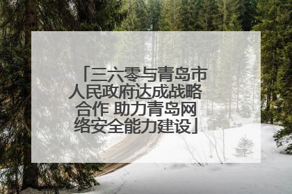三六零与青岛市人民政府达成战略合作 助力青岛网络安全能力建设