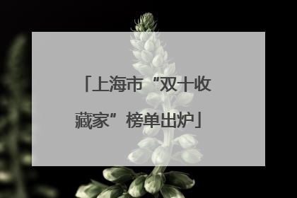 上海市“双十收藏家”榜单出炉