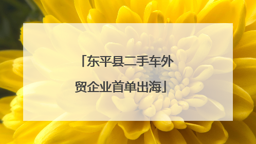 东平县二手车外贸企业首单出海