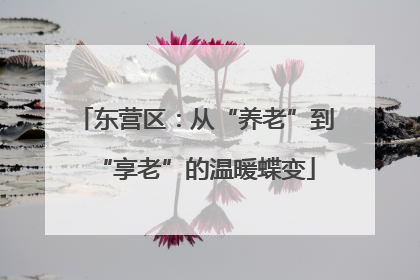 东营区：从“养老”到“享老”的温暖蝶变