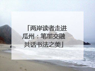 两岸读者走进瓜州：笔墨交融共话书法之美