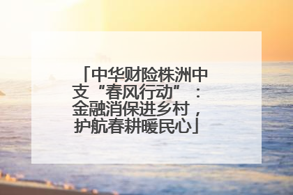 中华财险株洲中支“春风行动”：金融消保进乡村，护航春耕暖民心