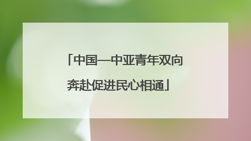 中国—中亚青年双向奔赴促进民心相通