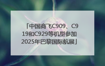 中国商飞C909、C919和C929等机型参加2025年巴黎国际航展