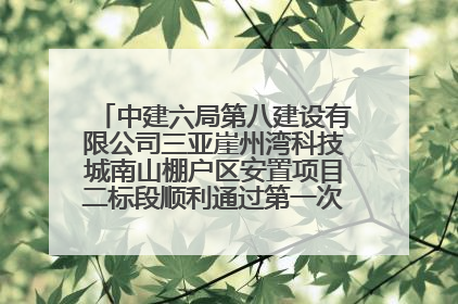 中建六局第八建设有限公司三亚崖州湾科技城南山棚户区安置项目二标段顺利通过第一次主体结构验收