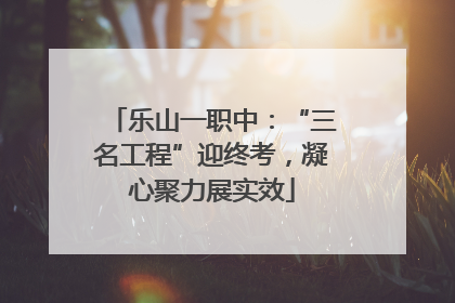 乐山一职中：“三名工程”迎终考，凝心聚力展实效