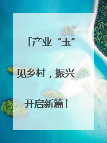 产业“玉”见乡村，振兴开启新篇