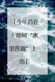 今年首茬！蔡甸“水果莲藕”上市