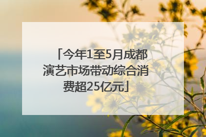 今年1至5月成都演艺市场带动综合消费超25亿元