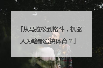 从马拉松到格斗，机器人为啥都爱搞体育？