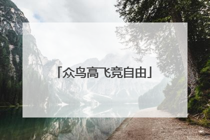 众鸟高飞竞自由