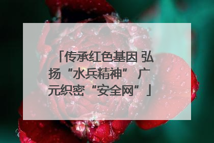 传承红色基因 弘扬“水兵精神” 广元织密“安全网”