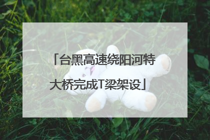 台黑高速绕阳河特大桥完成T梁架设