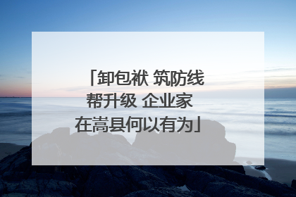 卸包袱 筑防线 帮升级 企业家在嵩县何以有为