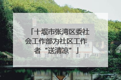 十堰市张湾区委社会工作部为社区工作者“送清凉”