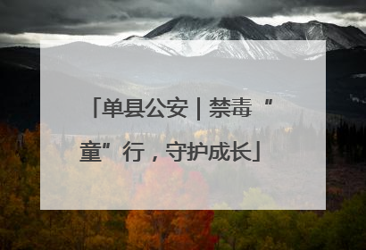 单县公安｜禁毒“童”行，守护成长