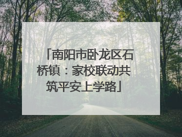南阳市卧龙区石桥镇：家校联动共筑平安上学路