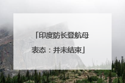 印度防长登航母表态：并未结束