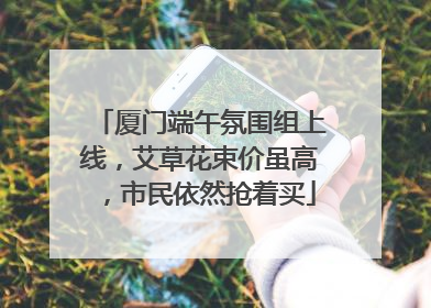 厦门端午氛围组上线，艾草花束价虽高，市民依然抢着买