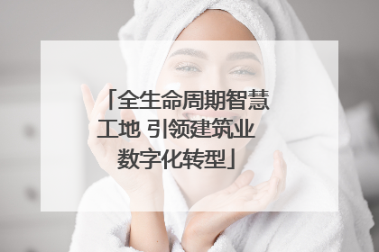全生命周期智慧工地 引领建筑业数字化转型