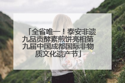 全省唯一！泰安非遗九品贡酵素煎饼亮相第九届中国成都国际非物质文化遗产节